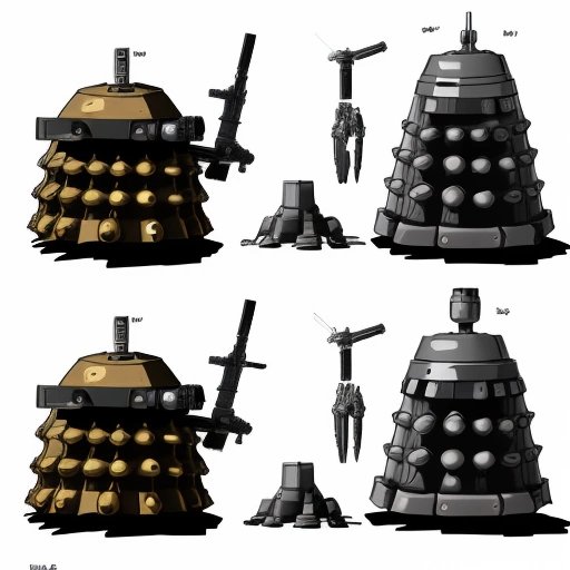 Illustration of Dalek's weaponry