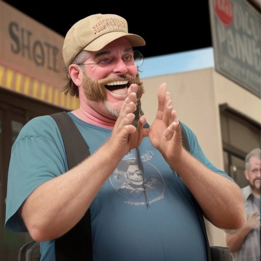 Big Tony telling jokes and making people smile