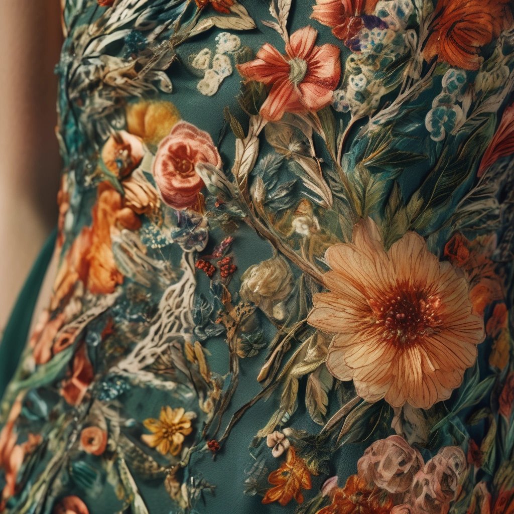 Close-up of Zara floral pattern