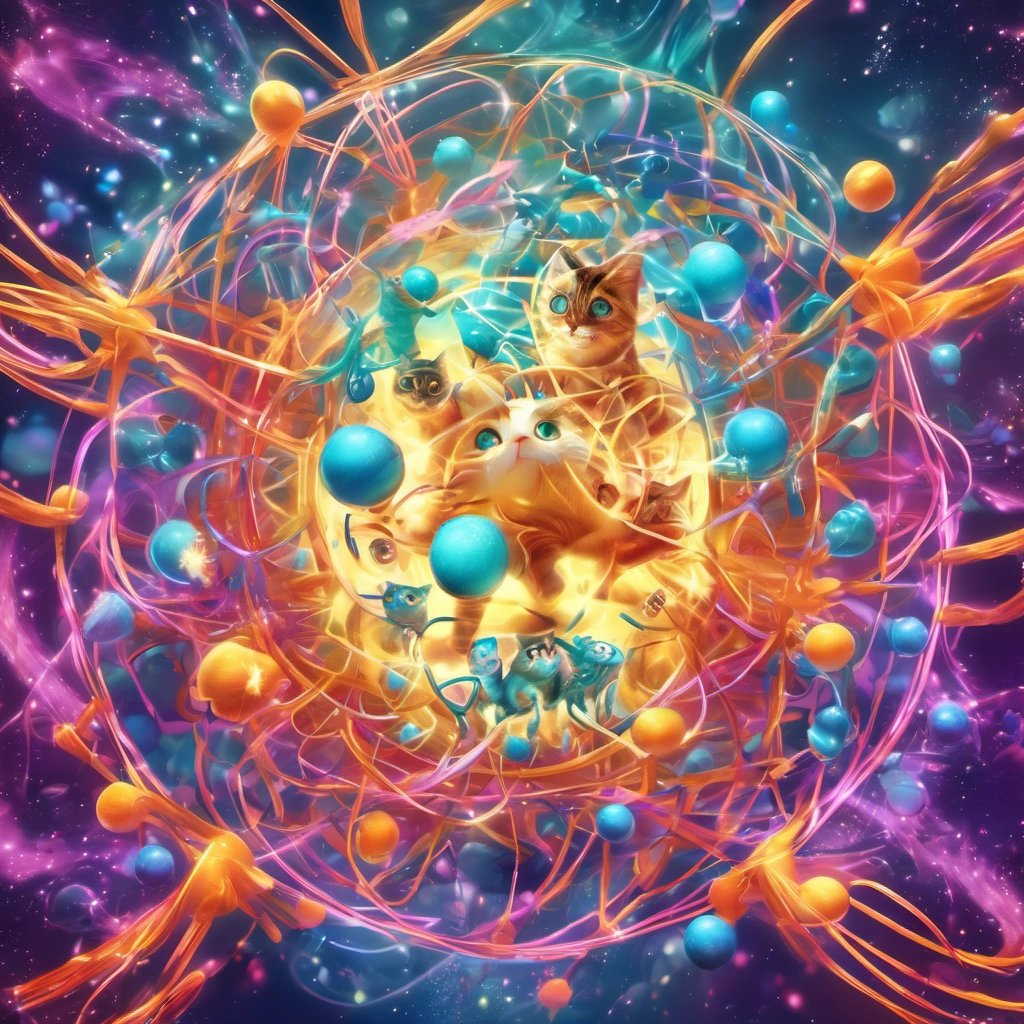 Electron orbitals intertwined with microscopic cats