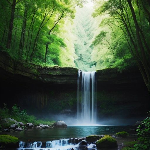 Hand gesture in a video game forest scene