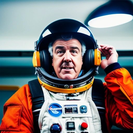 Jeremy Clarkson preparing for spaceflight