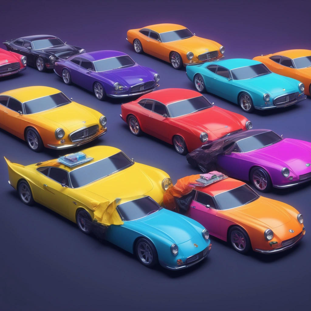 A social media page with a Lings Cars' post, featuring a funny meme of a car with a smiling face, surrounded by likes and comments, colorful and vibrant, high-quality, detailed, realistic, 4k, trending on artstation