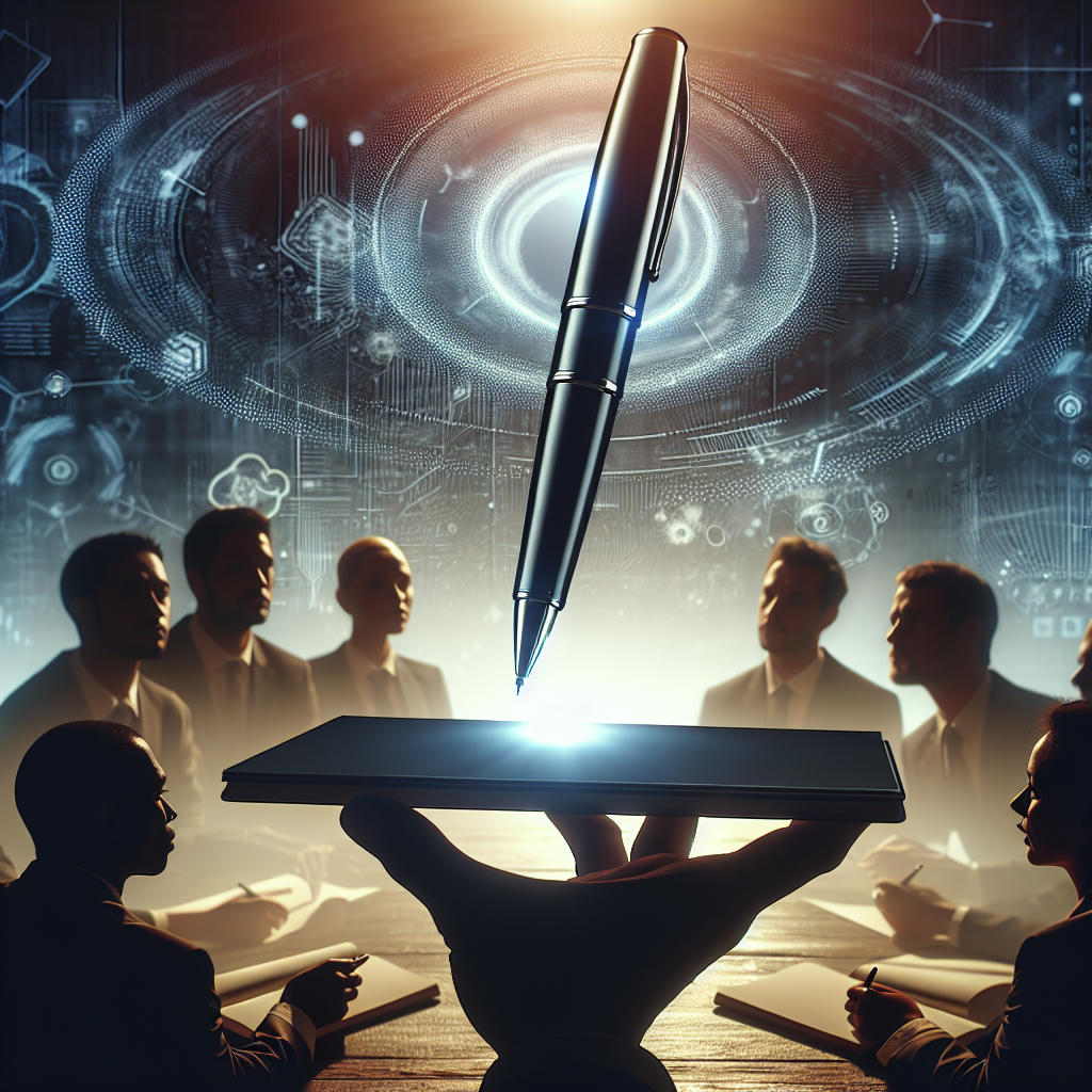 Q-branch's latest gadget: A pen that writes in temporal ink.