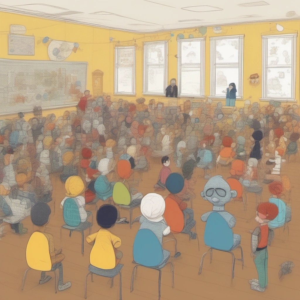Puppet show in a school