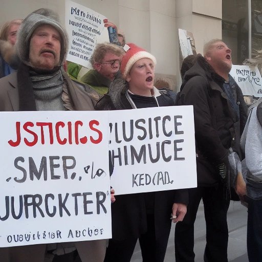 Protesters outside courthouse