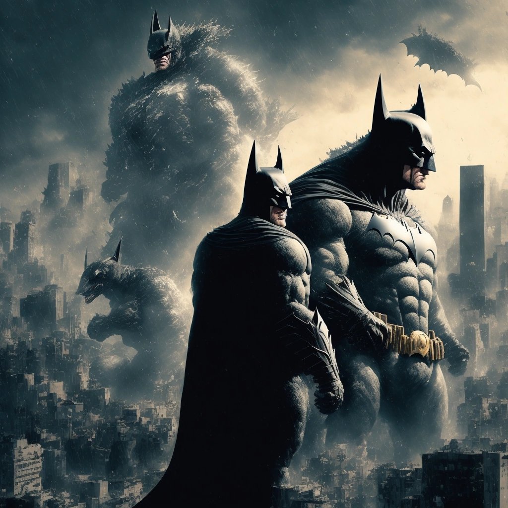 Batman standing on a rooftop