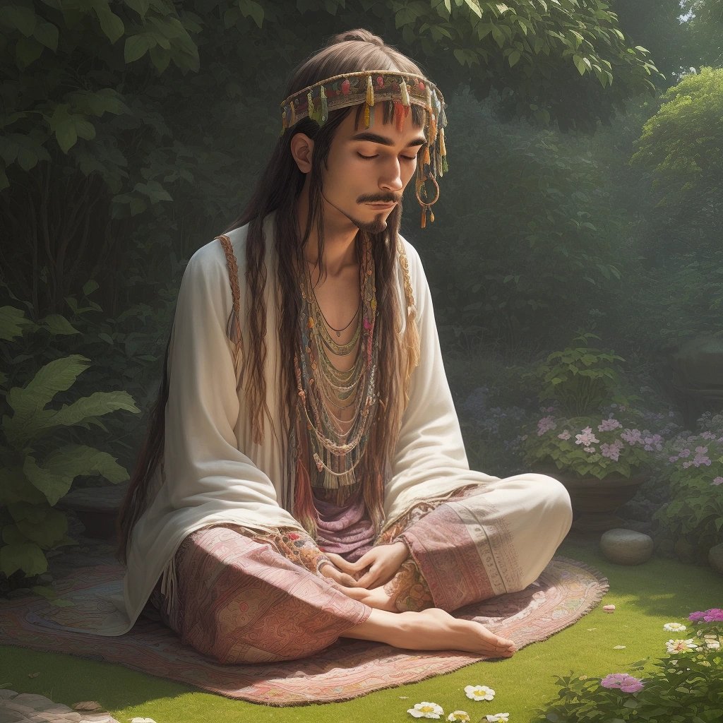 Naive Bayes classifier meditating in a garden