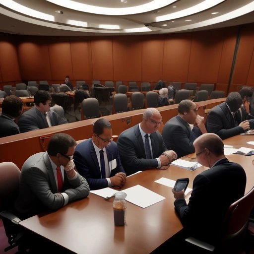 Politicians in conference room