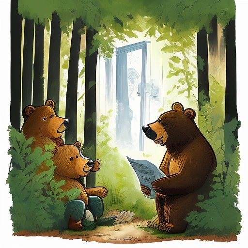 Bears secret lavatory in the woods