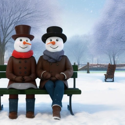 Humans watching snowmen protest