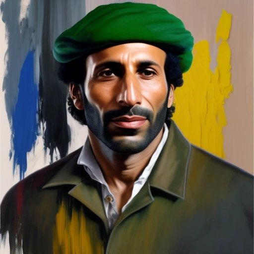 Saif Gaddafi as a painter