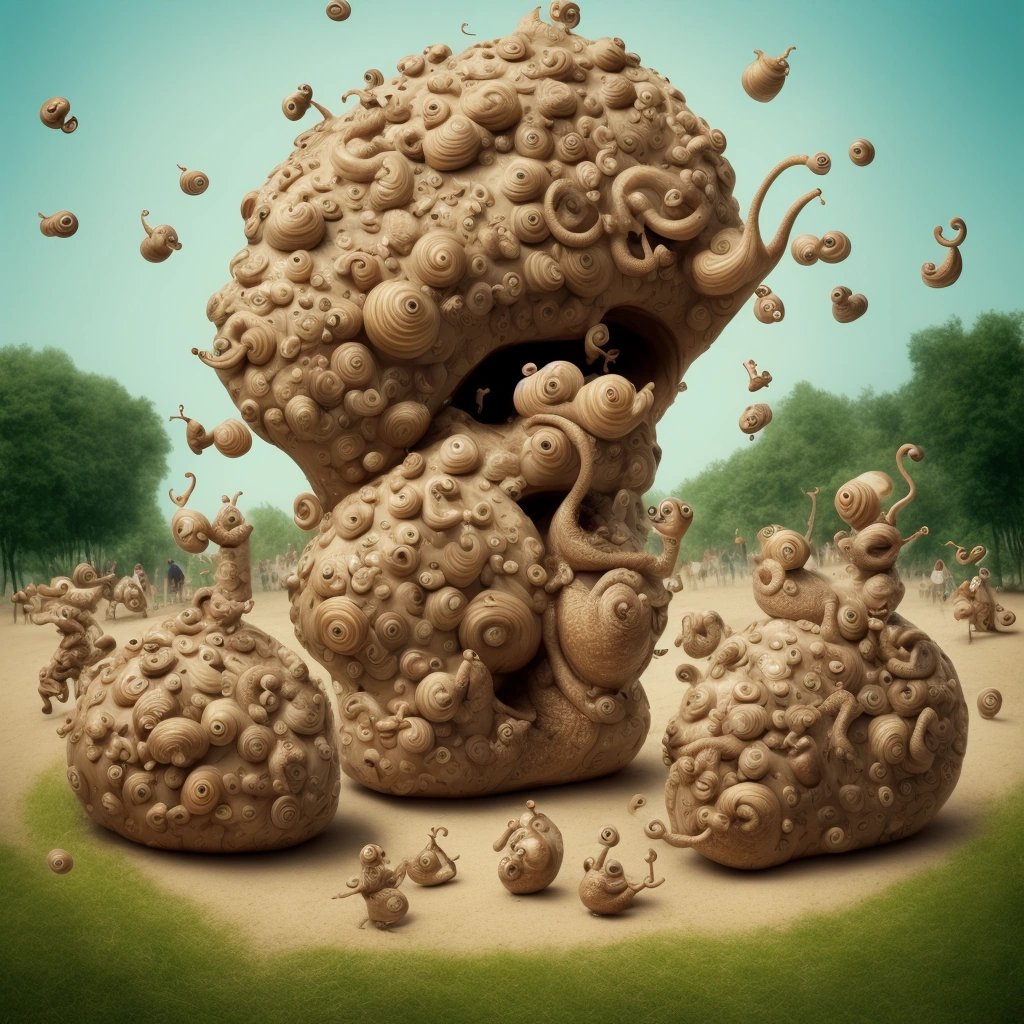Villagers embracing the chaos