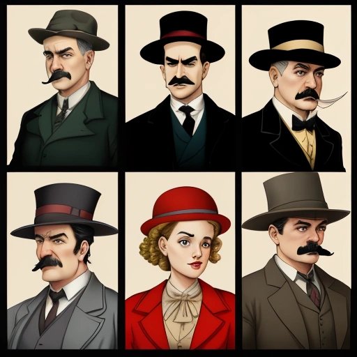 Illustration of fictional detectives