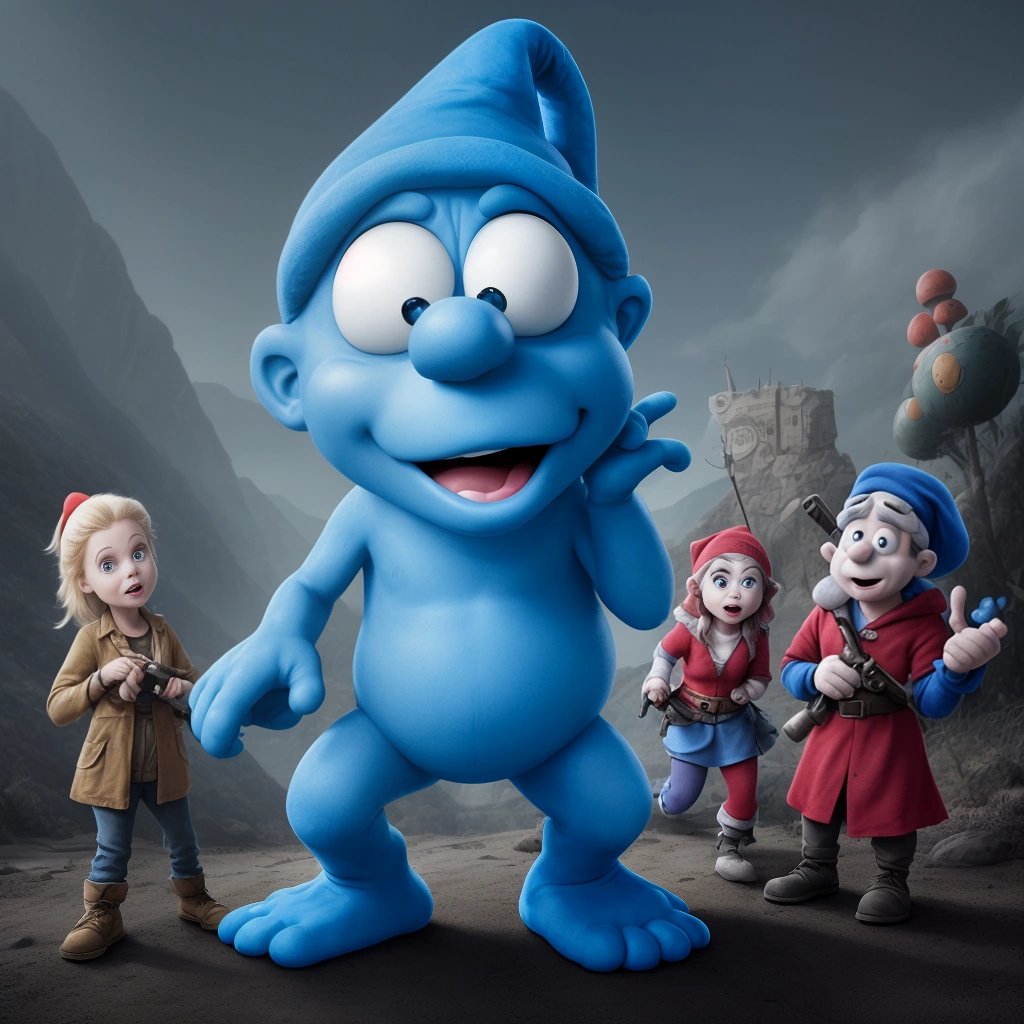 Smurf Hollywood set