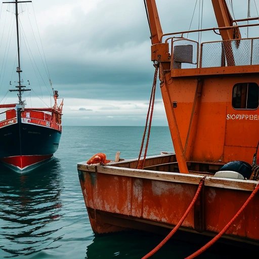 Empty shrimp net on a boat