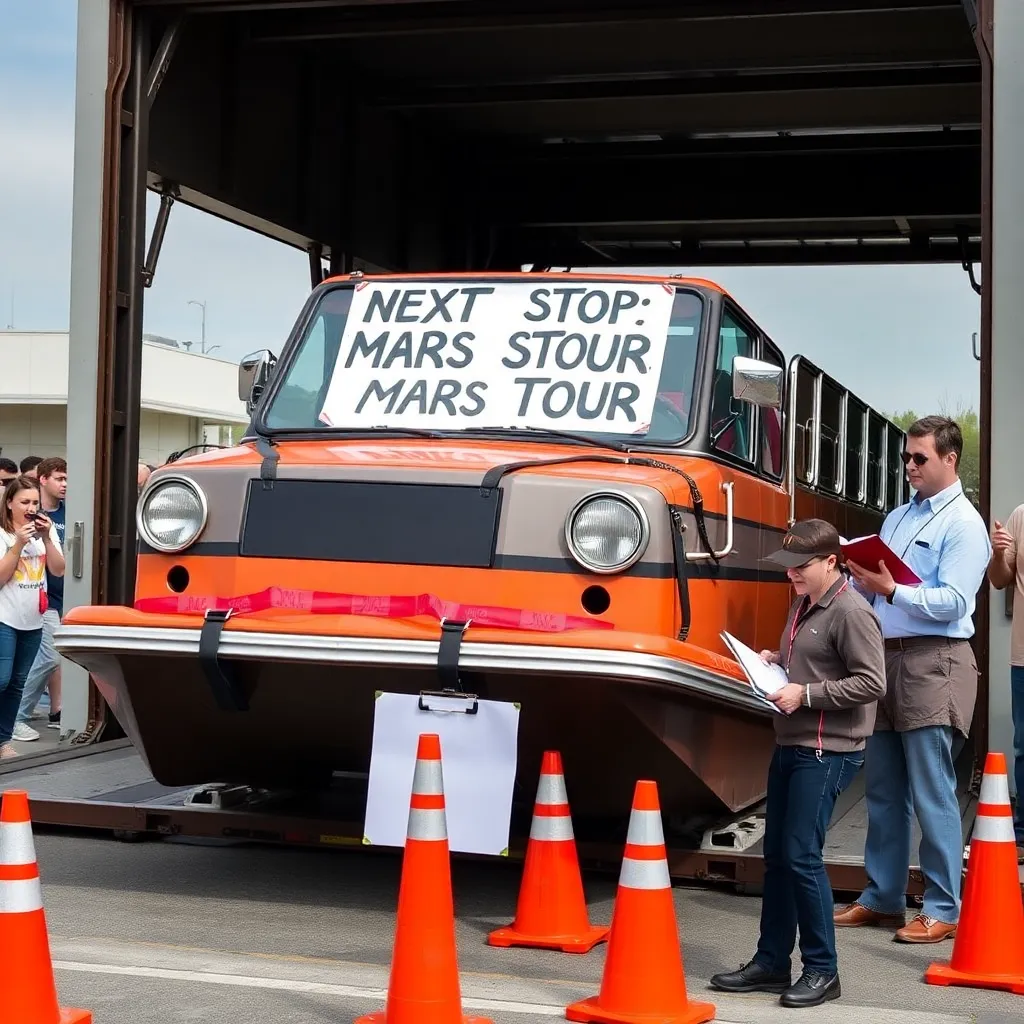 Duck boats strapped down and told they’re going on a tour