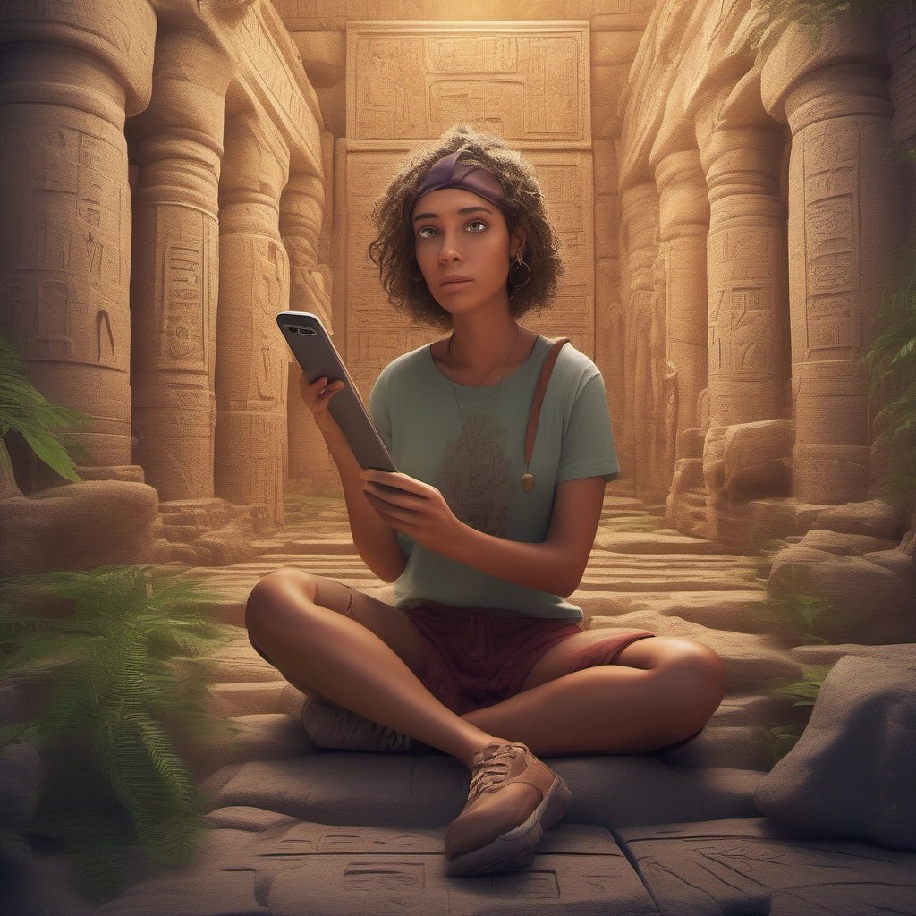 India Jones decoding hieroglyphs with a modern twist