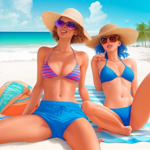 Florida women on the beach in OnlyFans-inspired swimsuits