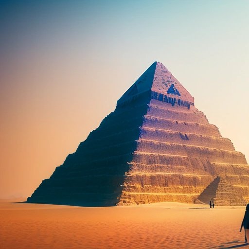 Person looking at pyramids