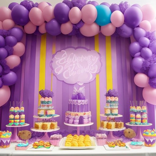 Vibrant purple-themed gender reveal party