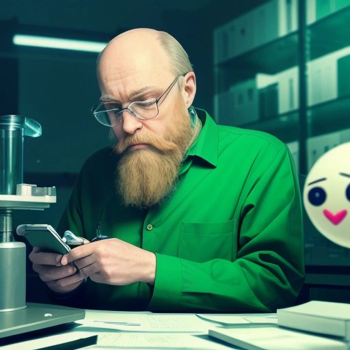 Dr. Fumblefingers studying emojis