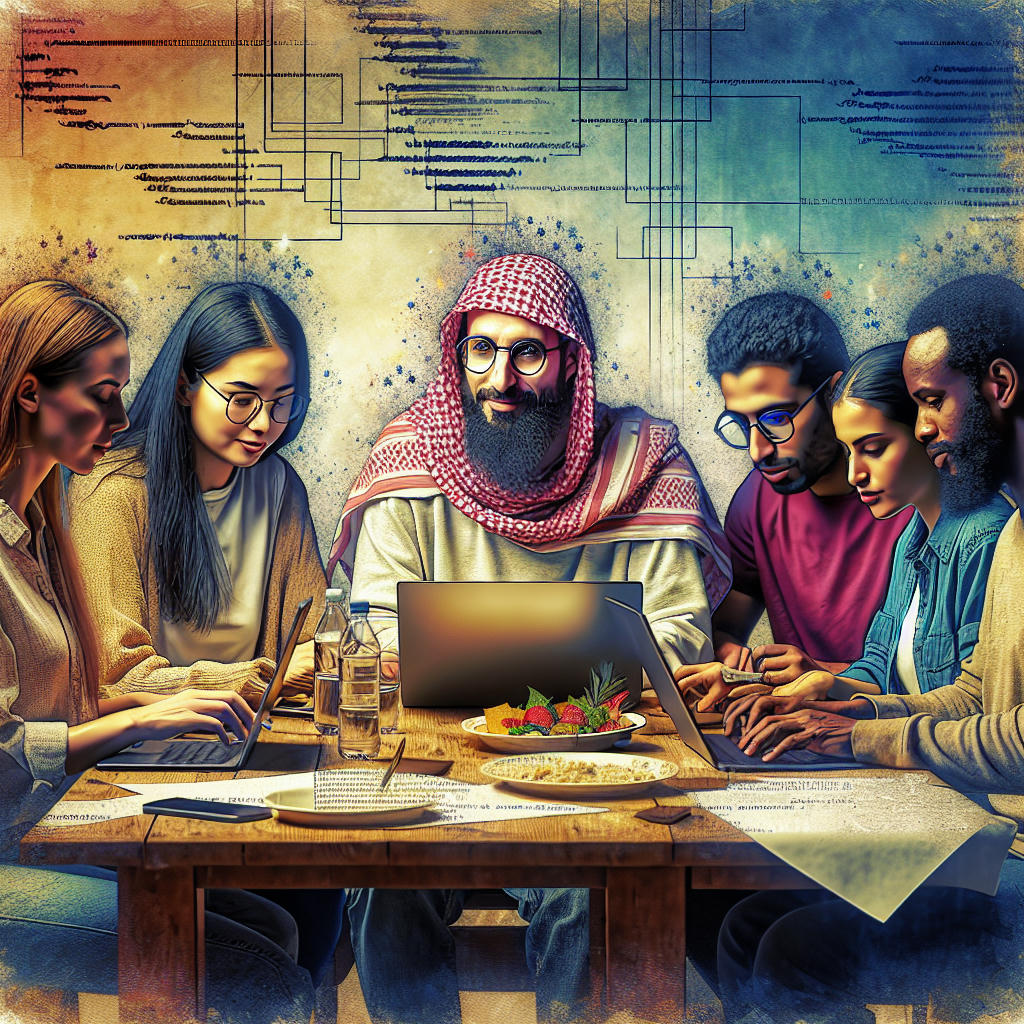 Nerd Jesus and disciples at the Last Supper of Code Review