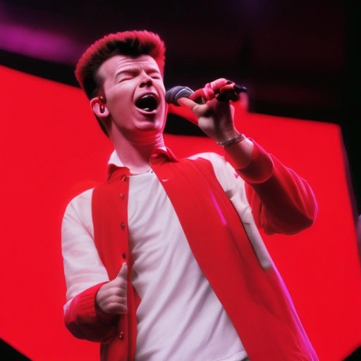 Rick Astley on stage at Live 8