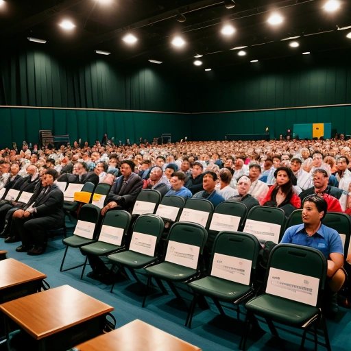 Excited and surprised spelling bee crowd