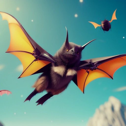 Illustration of bug-like bats