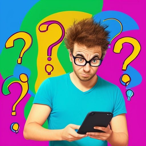 Confused person looking at their phone