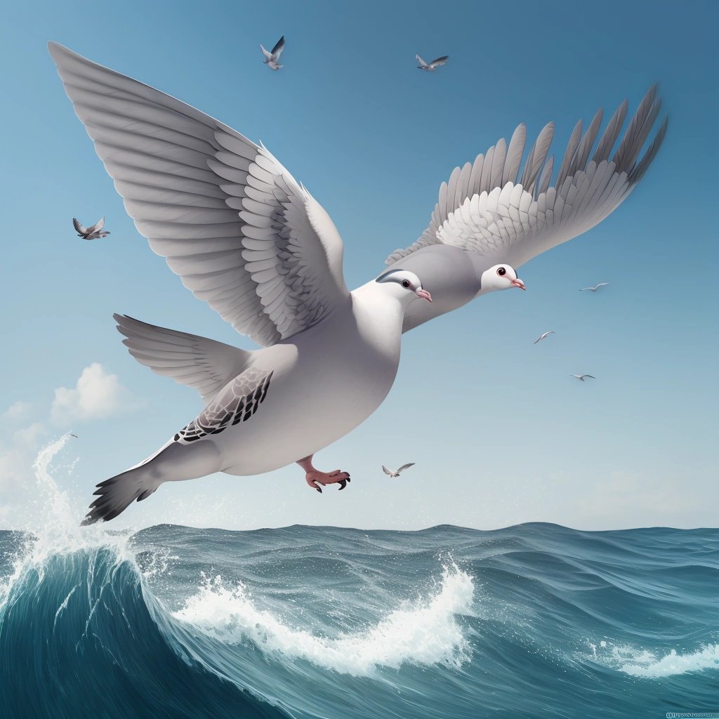 Pigeon Whale in the ocean