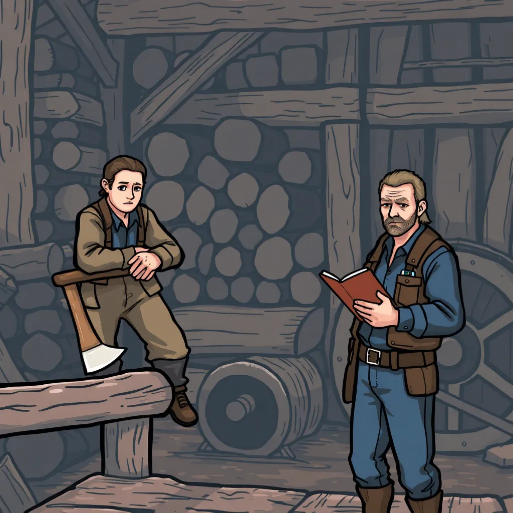 “Need something?” — interviewing the lumber mill NPC