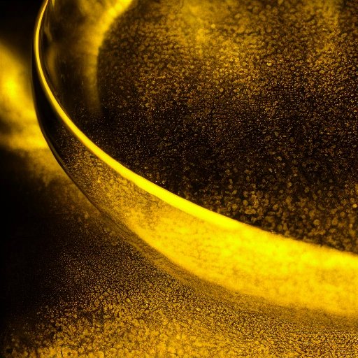Yellowcake uranium in a glass bowl