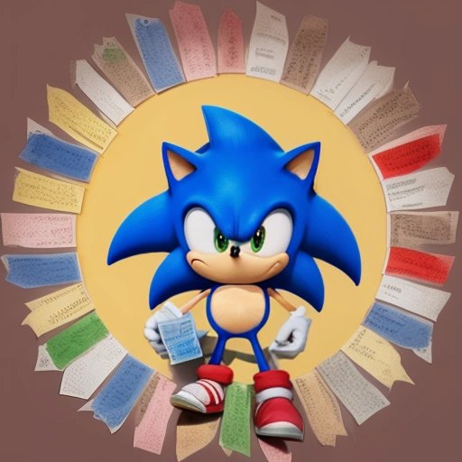 Sonic surrounded by fan messages of support