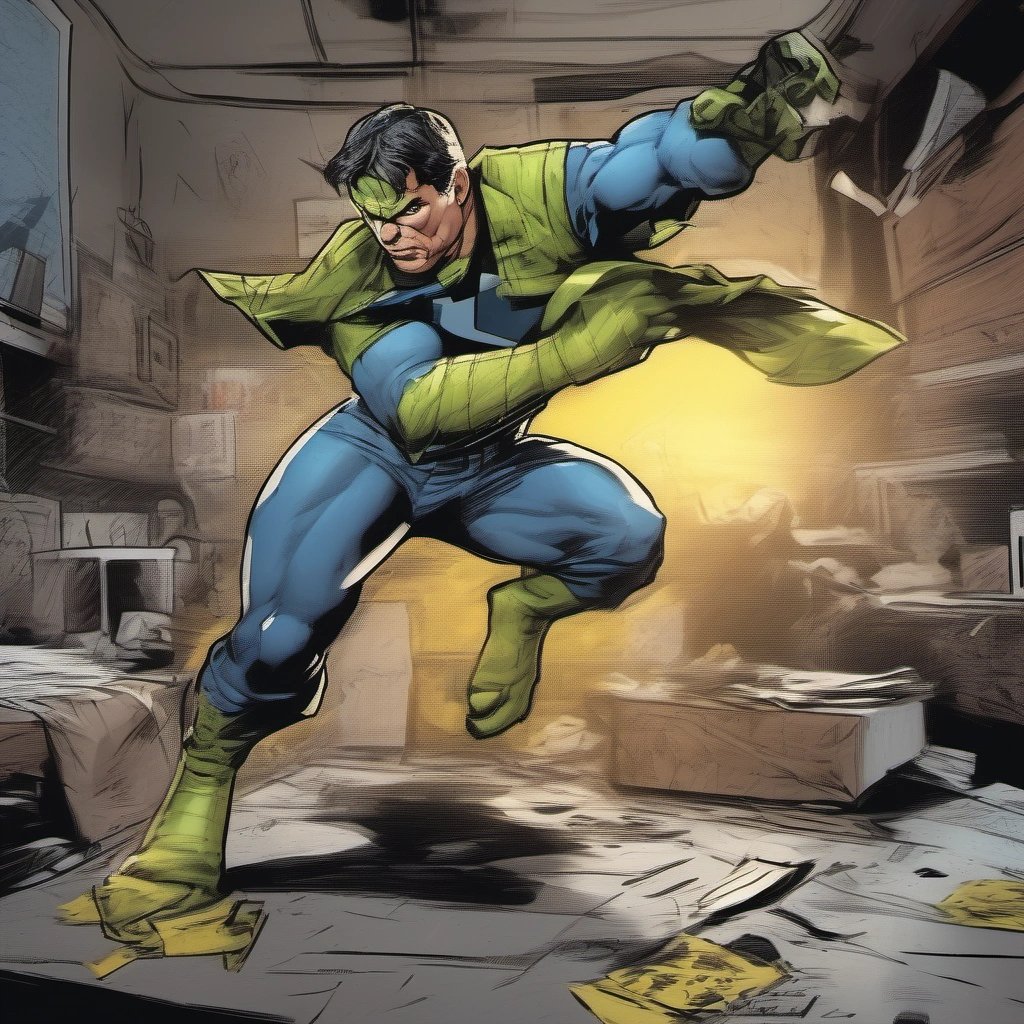 Duct Tape Avenger apprehending a criminal