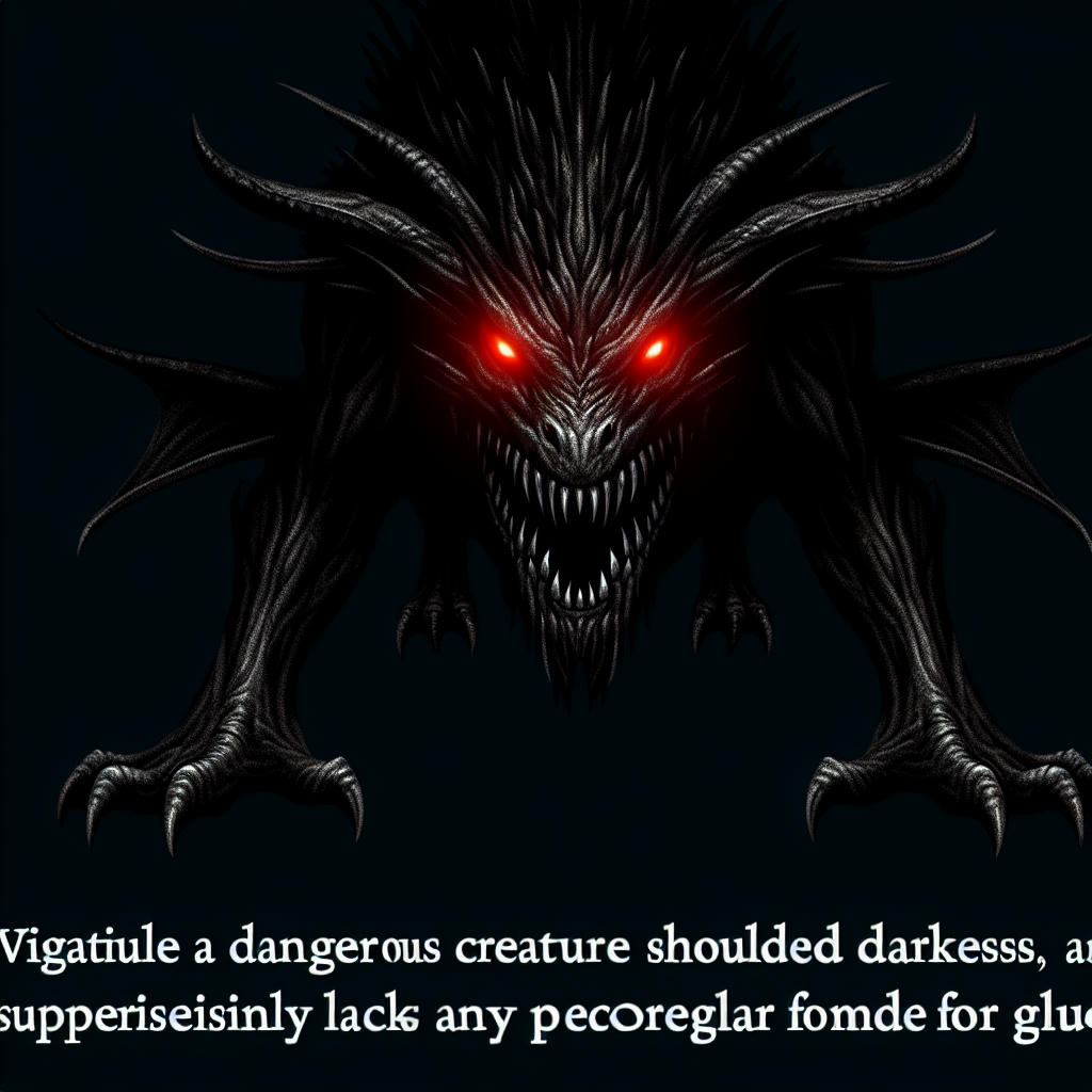 A grue in its more svelte, regular form