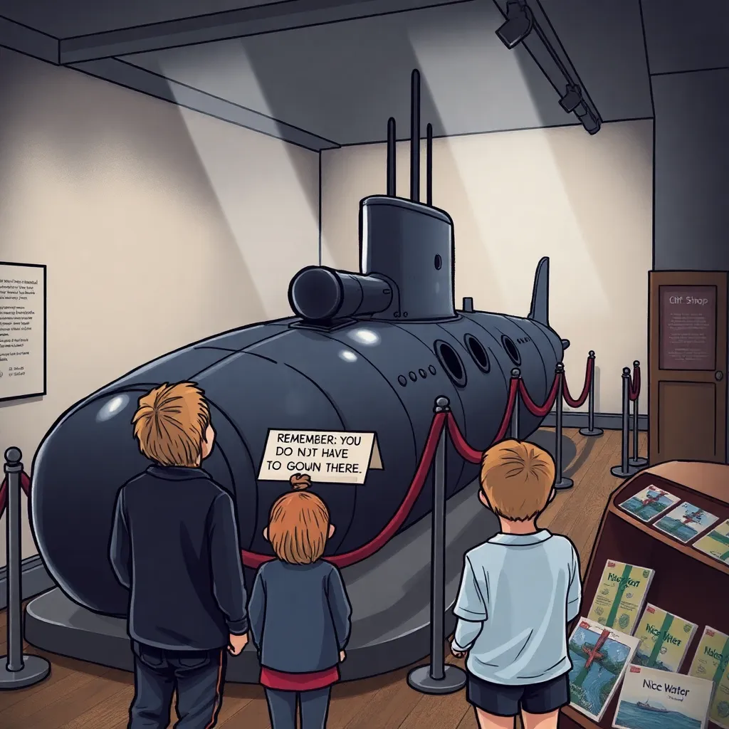 Submarine as motivational exhibit: “You don’t have to go down there”