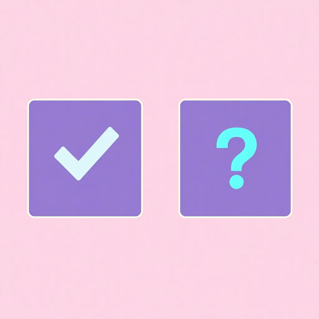 Checkmark vs Question Mark (Decision Panel)
