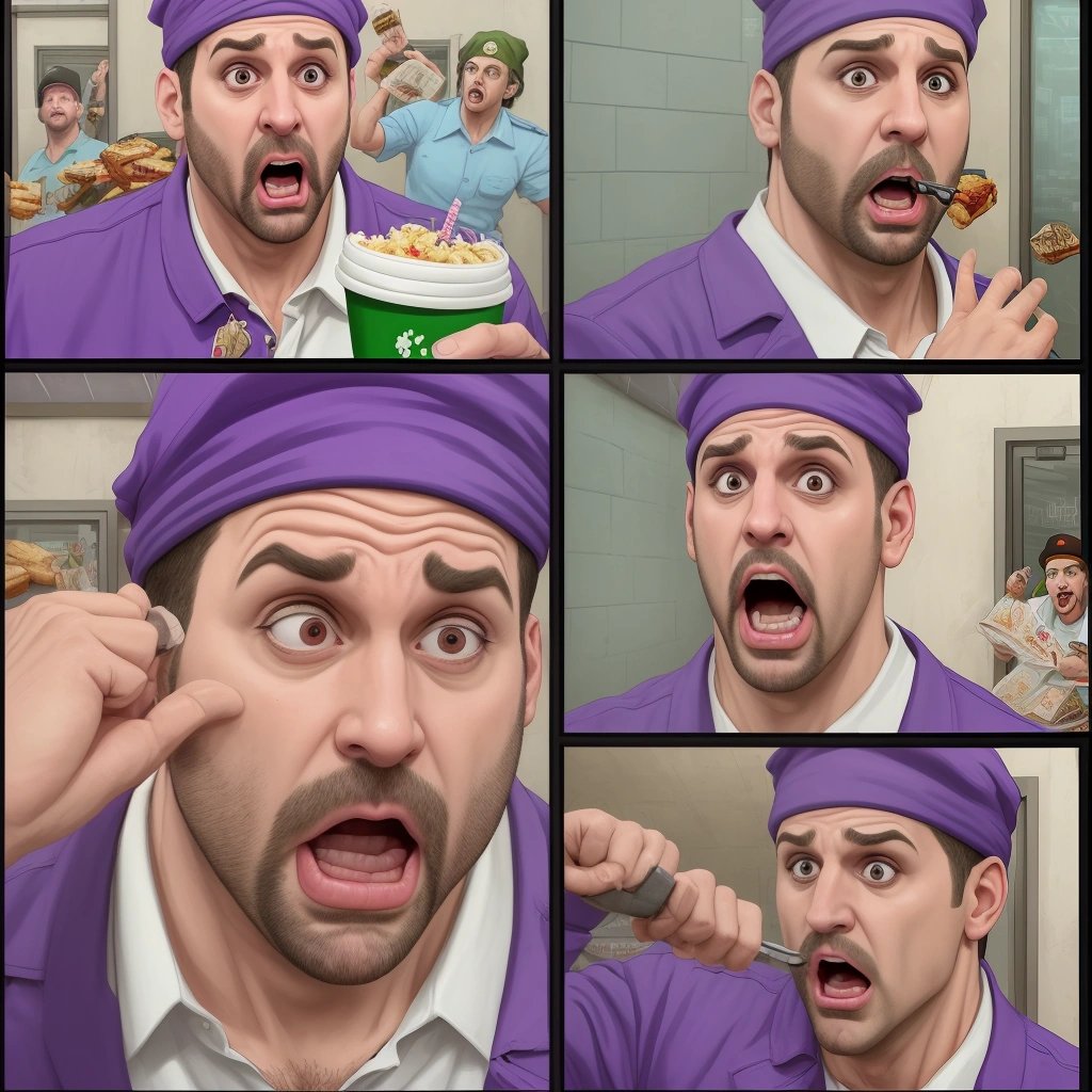 Prison Mike attempting a fast-food restaurant robbery