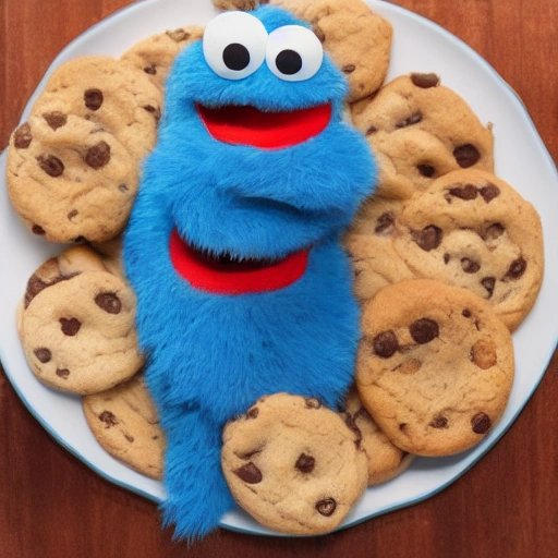 Biscuit Monster with biscuits