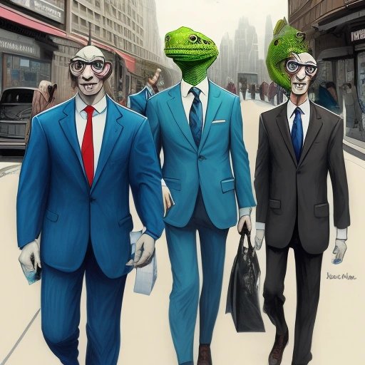 Lizard people in business suits