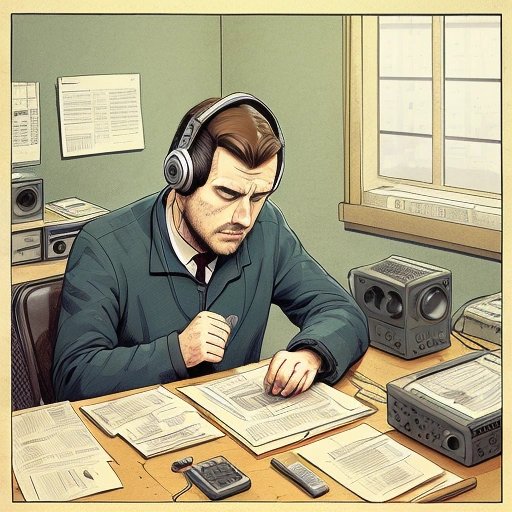 Man exploring radio frequencies for answers