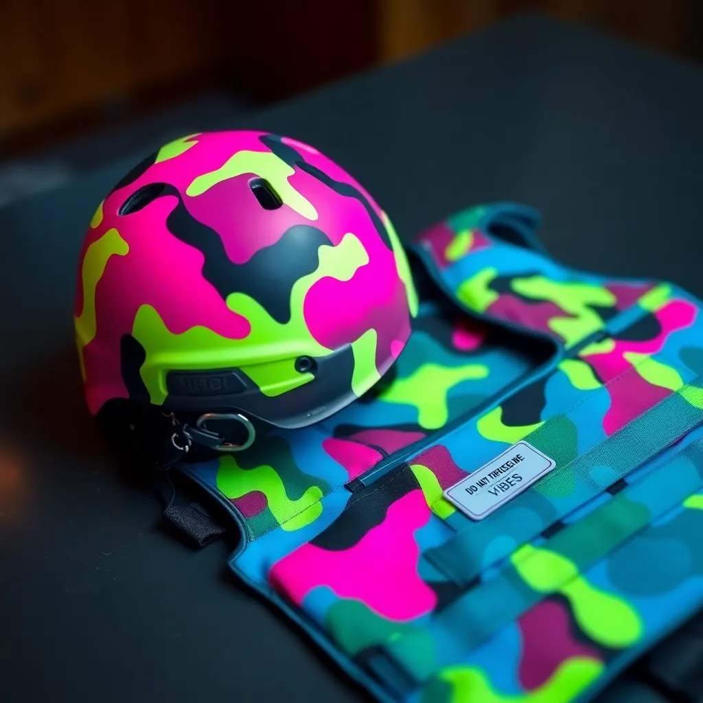 “Classic camo, but neon”