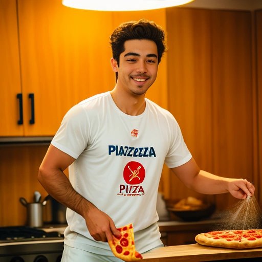 Vinny Pizzapasta twirling pizza dough