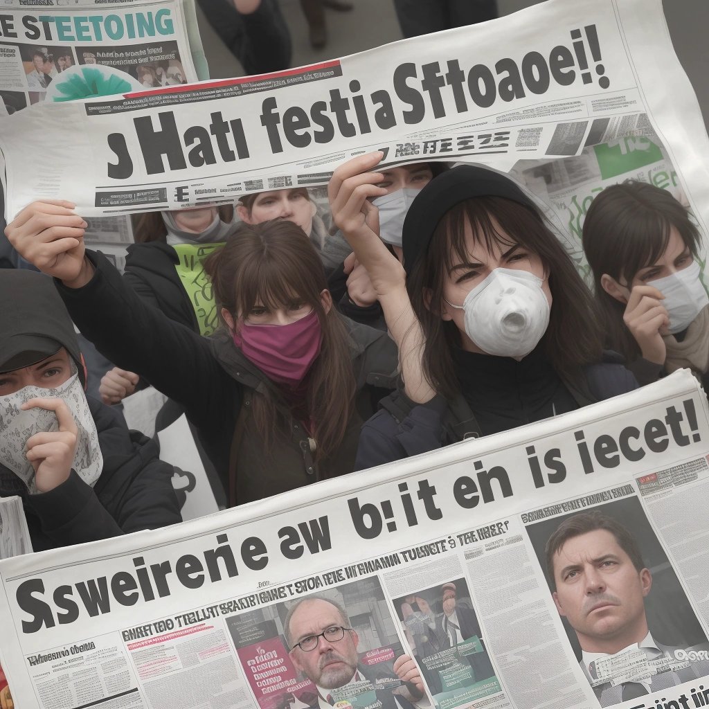 Newspaper headline about the fart protest sparking dialogue