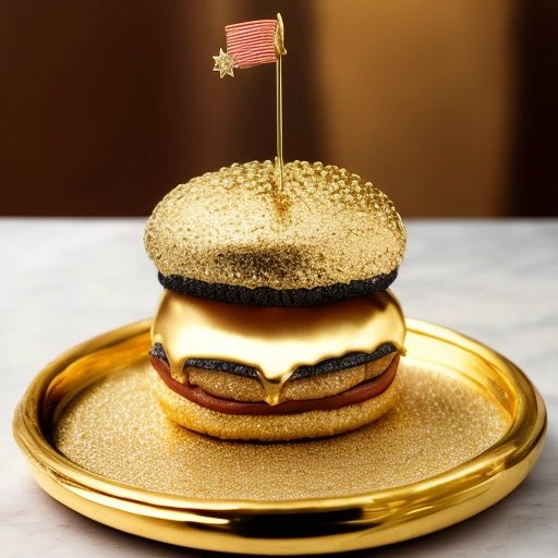 Gold-plated hamburger