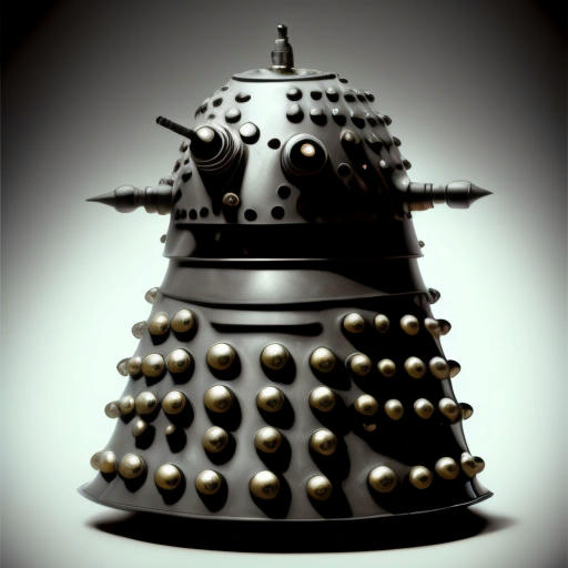 The terrifying visage of a Dalek, harbinger of death and destruction.