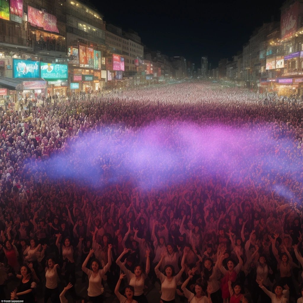 A lively flash mob dancing to 'Ya-Yo Gakk'
