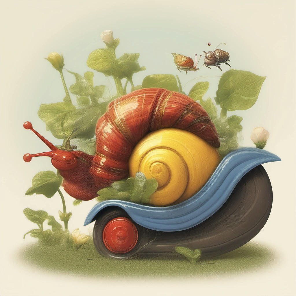 Challenged by a snail, Flash struggles to match speed.